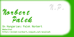 norbert palek business card